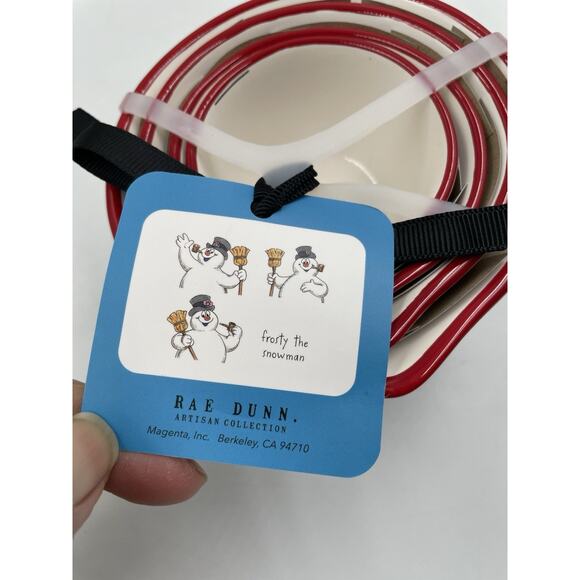 NEW Rae Dunn Winter Christmas Frosty the Snowman Nesting Measuring Cups Set of 4 - Picture 5 of 6